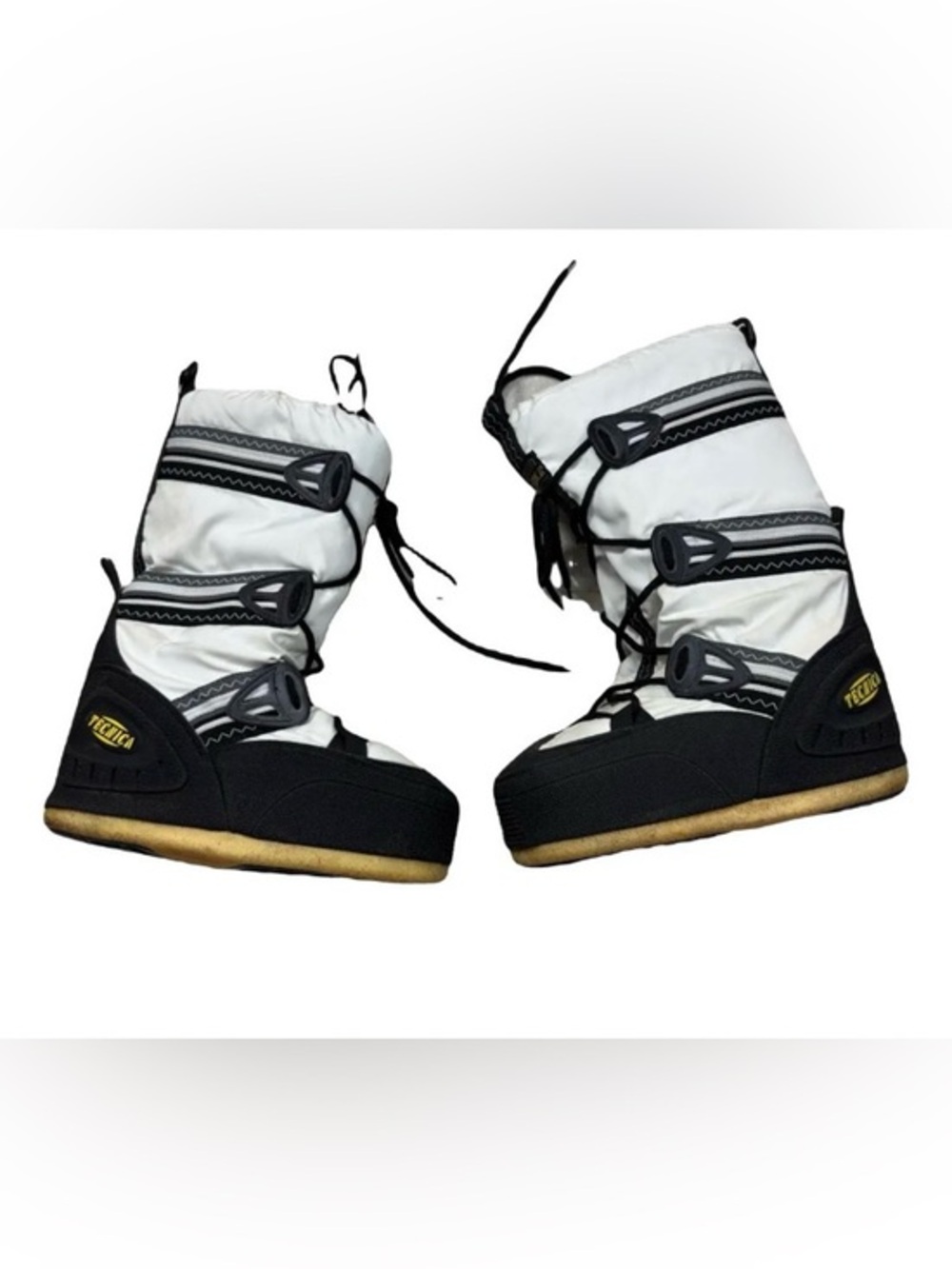 Authentic Tecnica MOON BOOT Nylon White /black The Original, 42-44 made in Italy